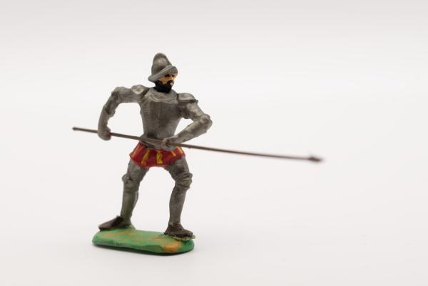 Landsknecht in position Spanish helmet